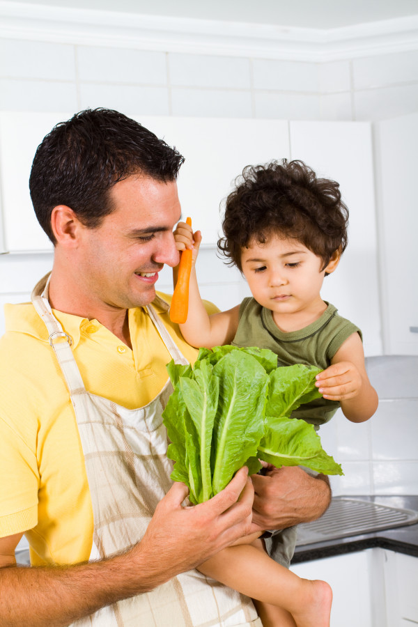 Food Literacy - Dad teaching boy