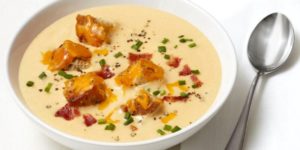 Apple Cheddar Soup with Bacon