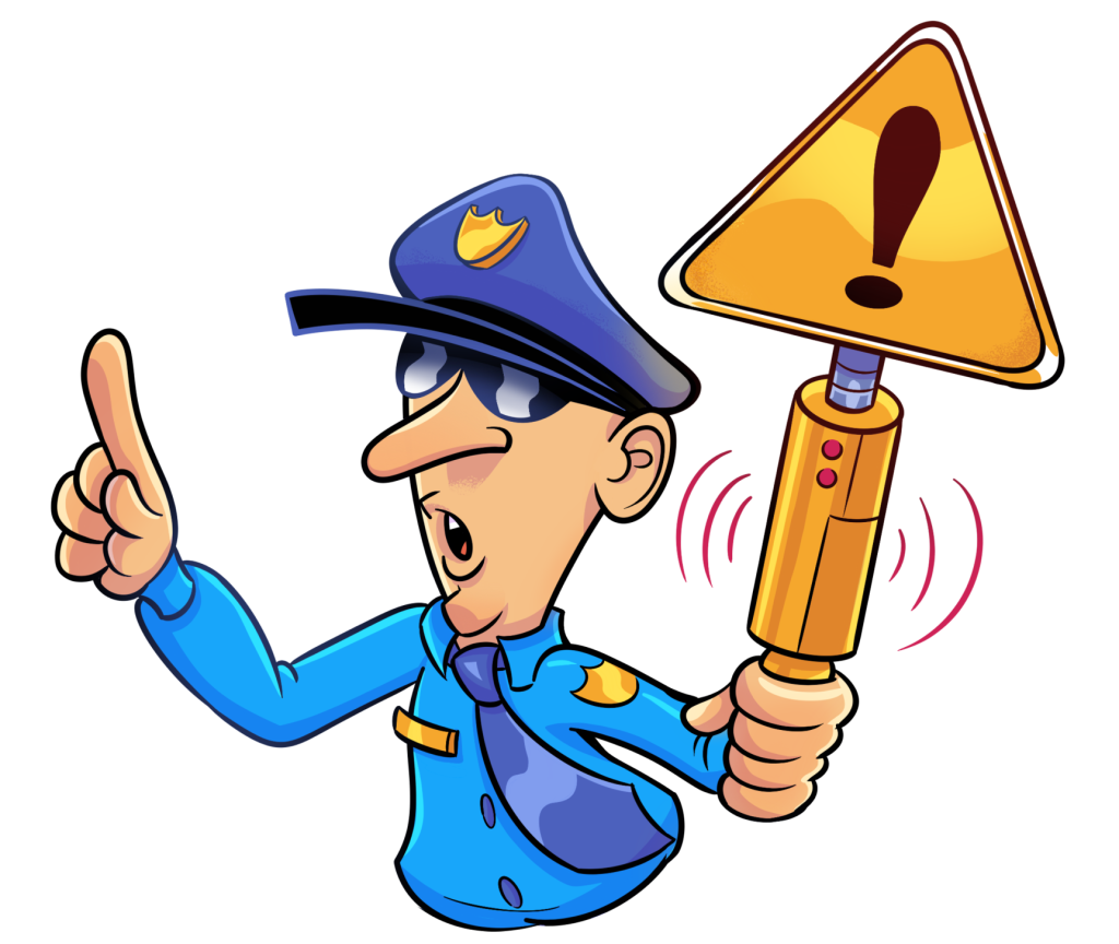 Officer Andy, Chefsville's Food Police keeping kids safe.