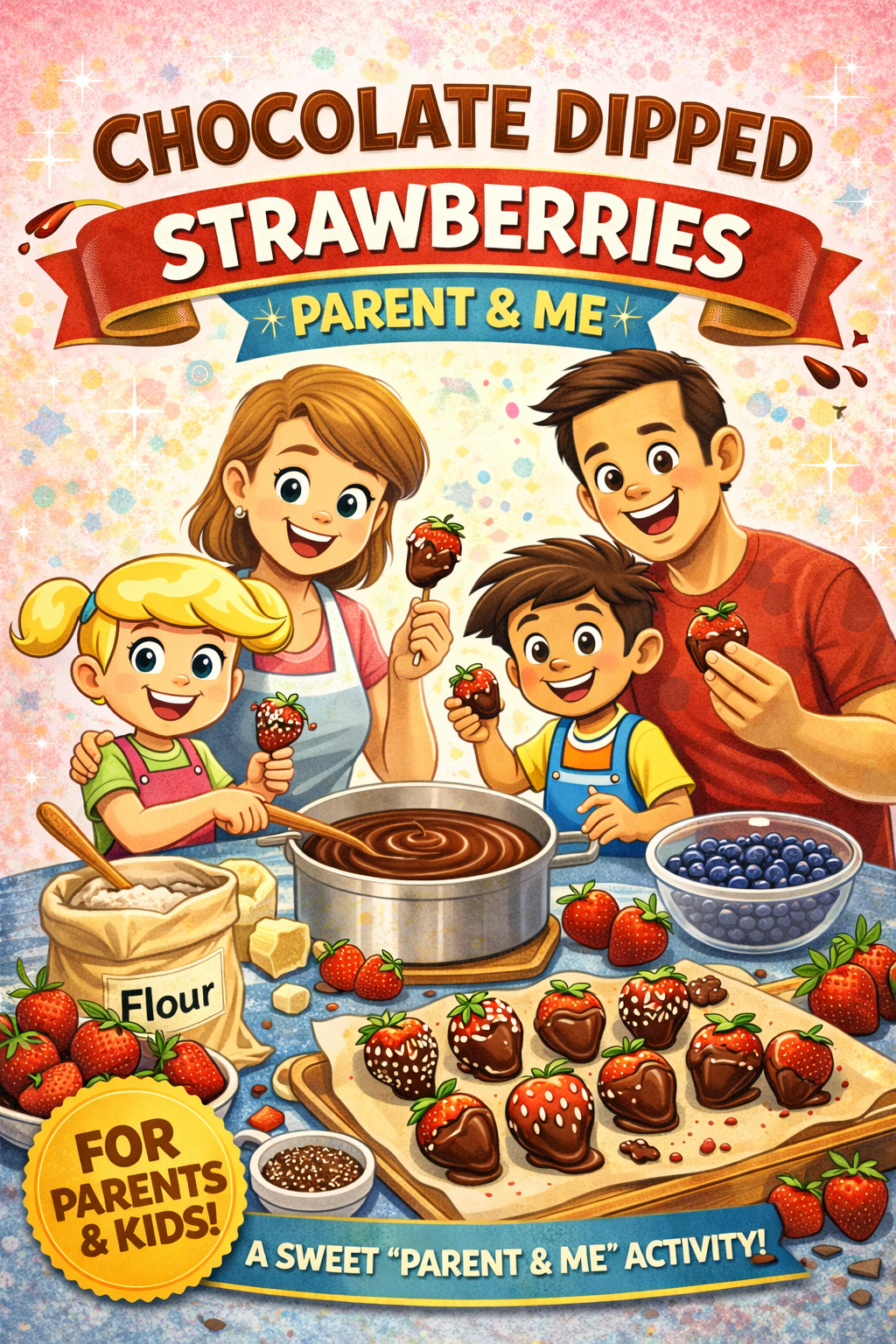 Kids Cooking Class with parents - Chocolate Dipped Strawberries